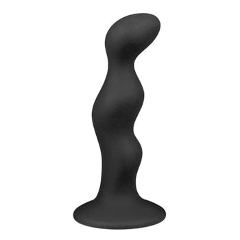 Easytoys Anal Dildo Ribbed Black Silicone Dildo