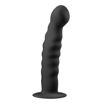 Easytoys Anal Dildo Saugnapf-Dildo aus Silikon - Schwarz