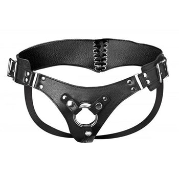 Strap U Strapon Mieder im Korsettstil mit Umschnallgurt