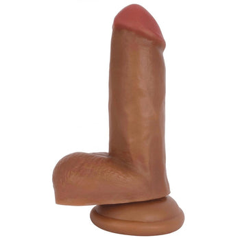 Bareskin Realistischer Dildo mit Saugnapf und Hodensack - Braun