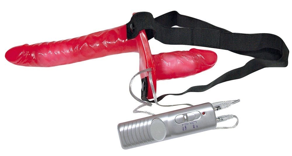 Strap-On Doppel Vibration 18 x 3 cm