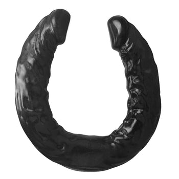 Doppeldildo 39cm lang & flexibel, Schwarz