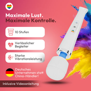 marielove Magic Wand Vibrator Magic Wand Akku Weiß