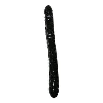 The Classics Doppeldildo Veined Double Header Schwarz