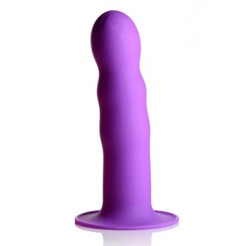 Squeeze-It Saugnapfdildo Squeeze-It gewellter Dildo - Lila