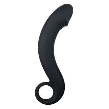 Easytoys Anal Dildo Schwarzer Prostata-Dildo aus Silikon