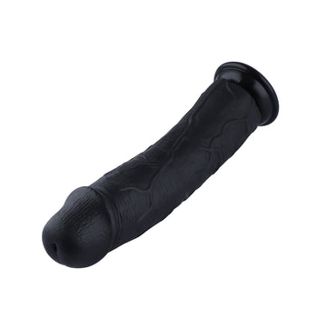 Hismith 11.4' Leicht gebogener Silikon-Dildo mit KlicLok System für Hismith Premium Sex Machine - Schwarz