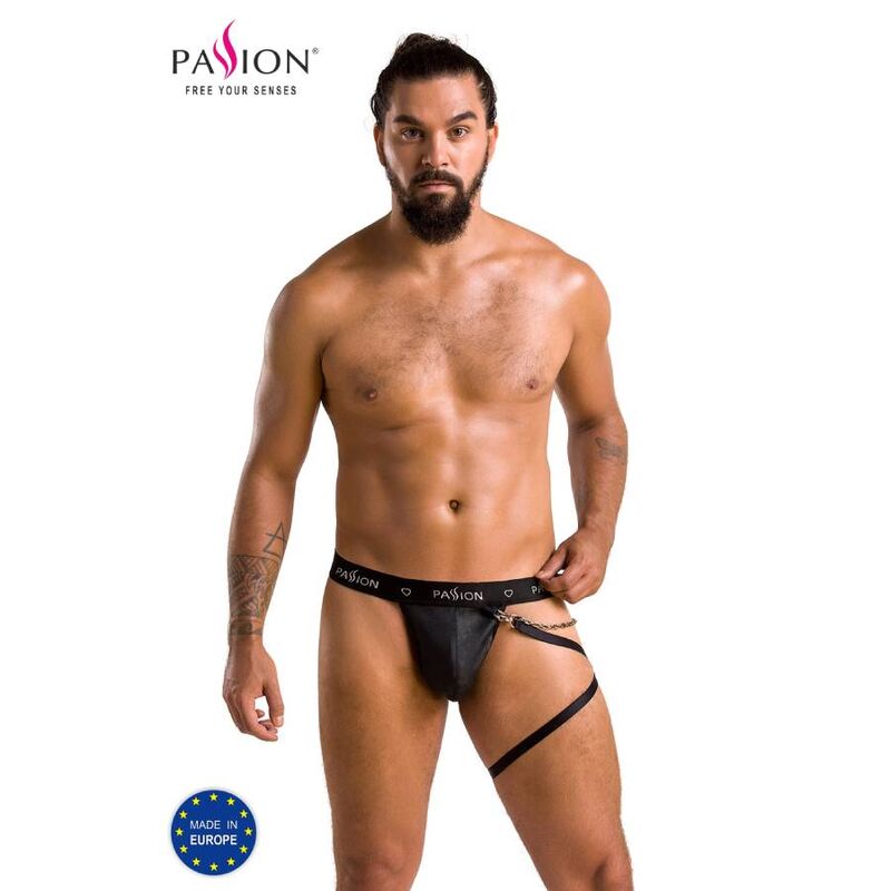Herren Latex Slip mit integrierten, fest eingearbeiten Anal-Dildo