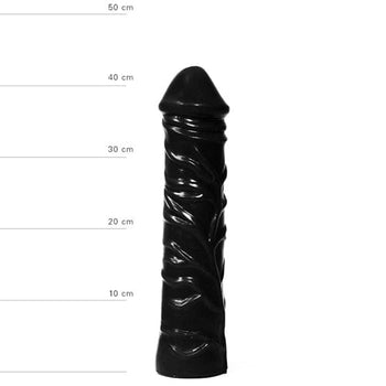 All Black Riesendildo Realistischer XXL Dildo 33 cm in Schwarz